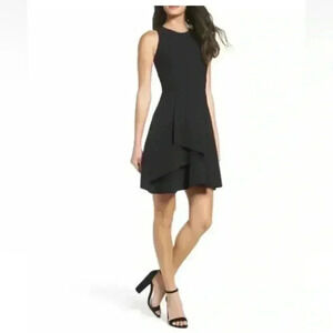Adelyn Rae Athena Ruffle Fit and Flare Sleeveless Mini Cocktail Dress Size XS